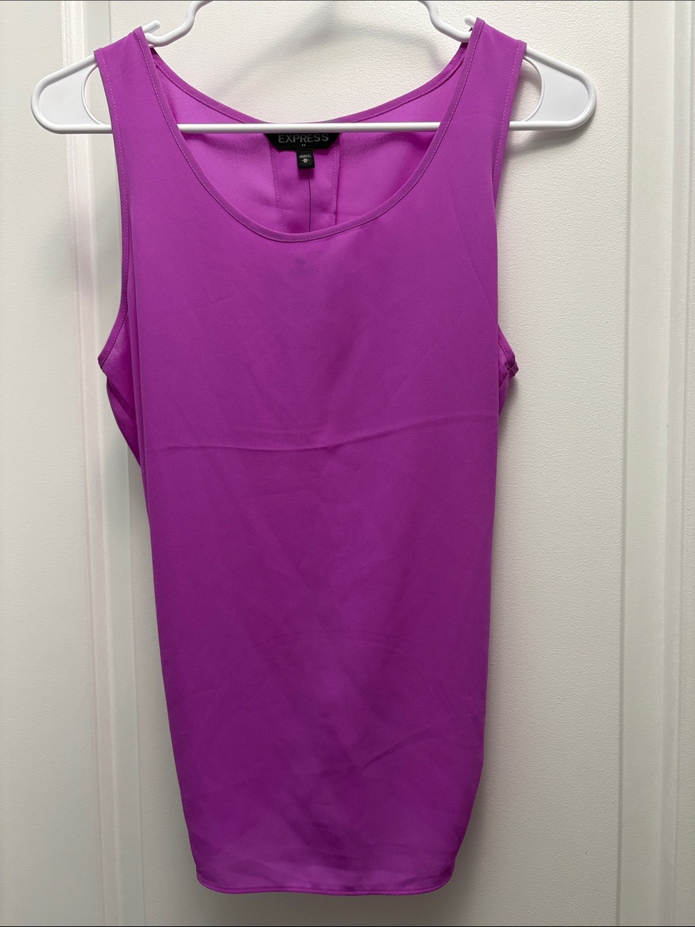 NWT Express Purple Twist Knot Open Back Sleeveless Blouse Top Medium - Picture 4 of 5